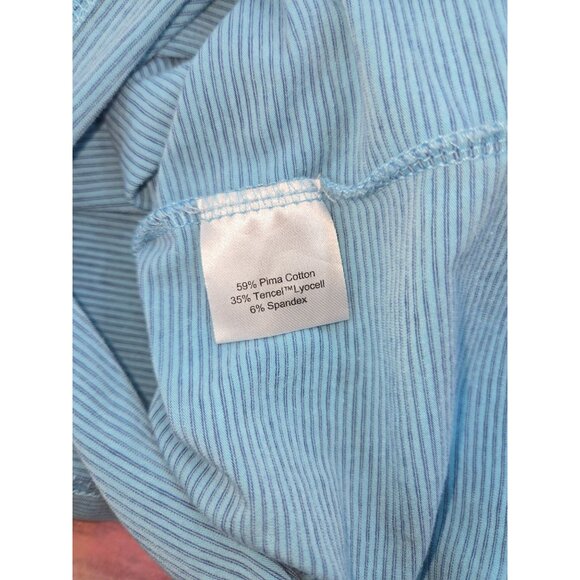 Peter Millar Mens Blue Striped Polo Small Pima Cotton Tencel Blend - Picture 6 of 7